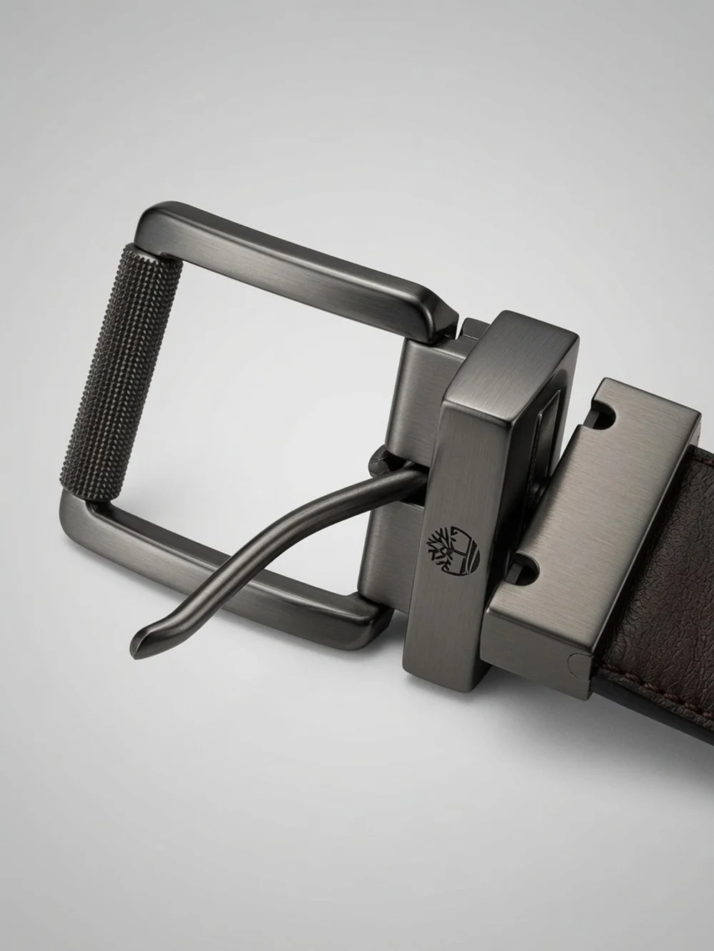 Timberland Black And Brown Leather Reversible Belt with Silver Buckle, 34 Inch